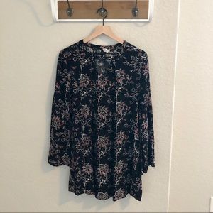 Others Follow Black Ornate A-Line Dress - Size Med